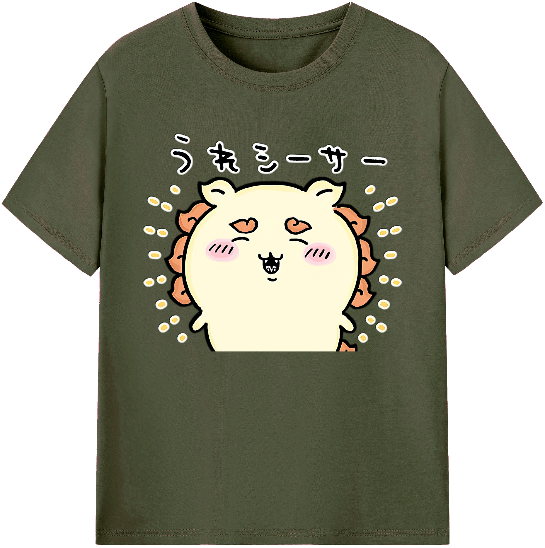 （画像用） ちいかわ シーサー Chii-kawa Shisa 綿100％ メンズ半袖Tシャツ｜肌触りやわらか＆通気性